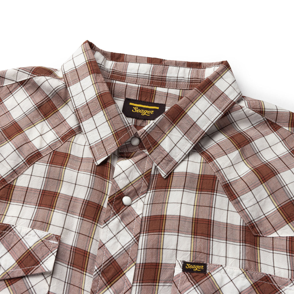 Amarillo S/S Shirt | Brown Plaid | Seager Co.