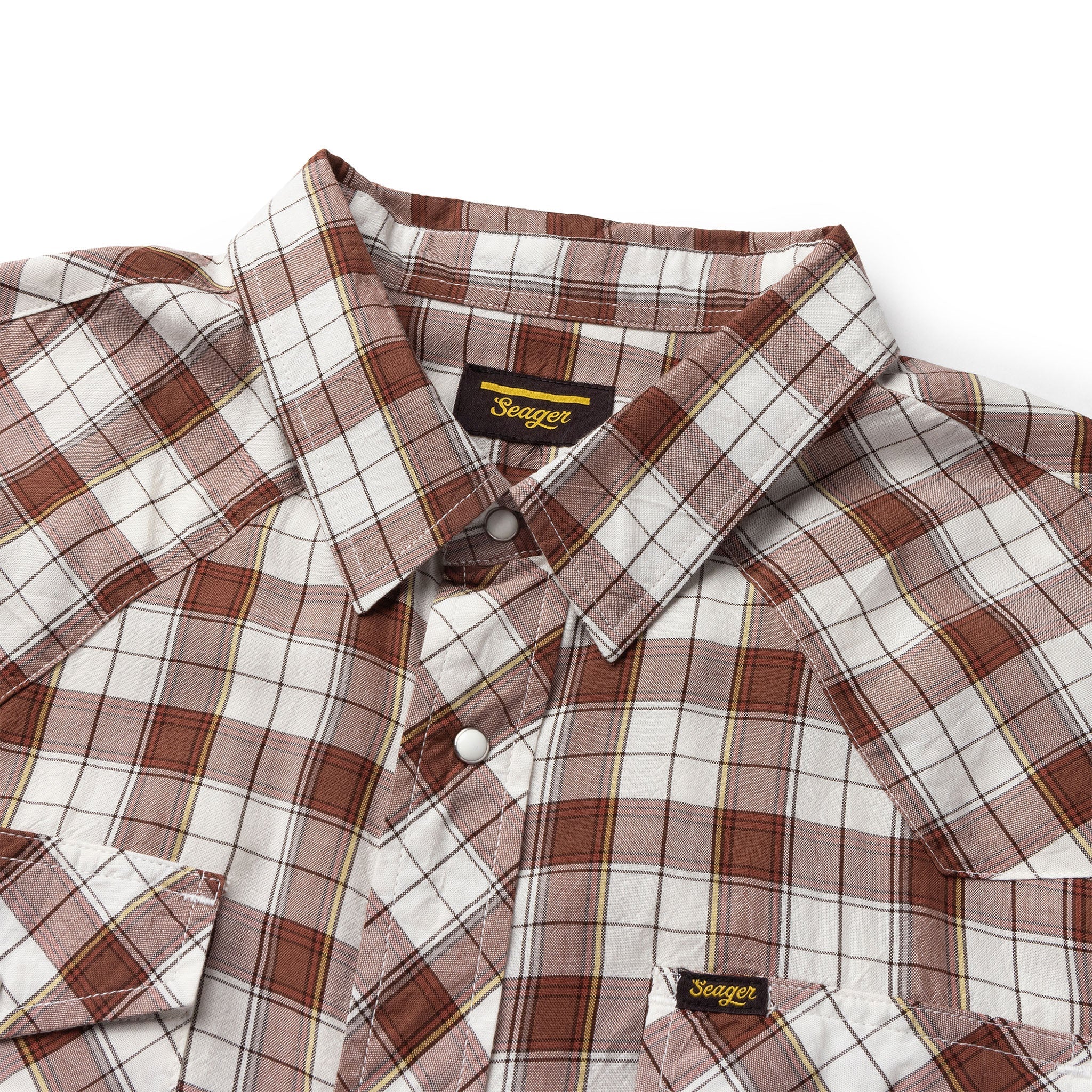 Amarillo S/S Shirt | Brown Plaid | Seager Co.